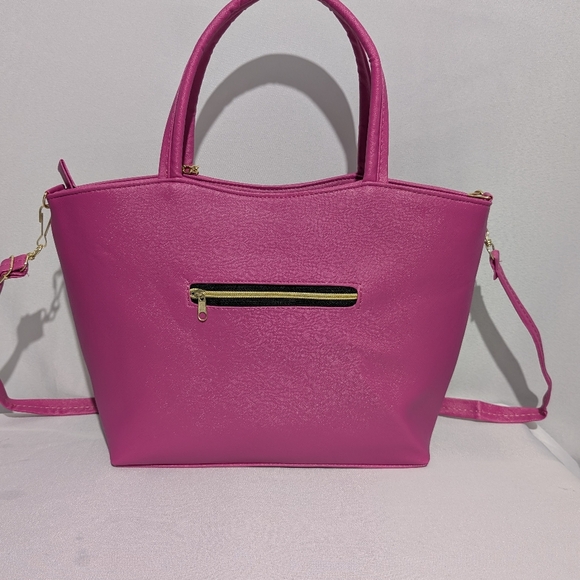 Pink Embroidered Tote Bag - Picture 2 of 11